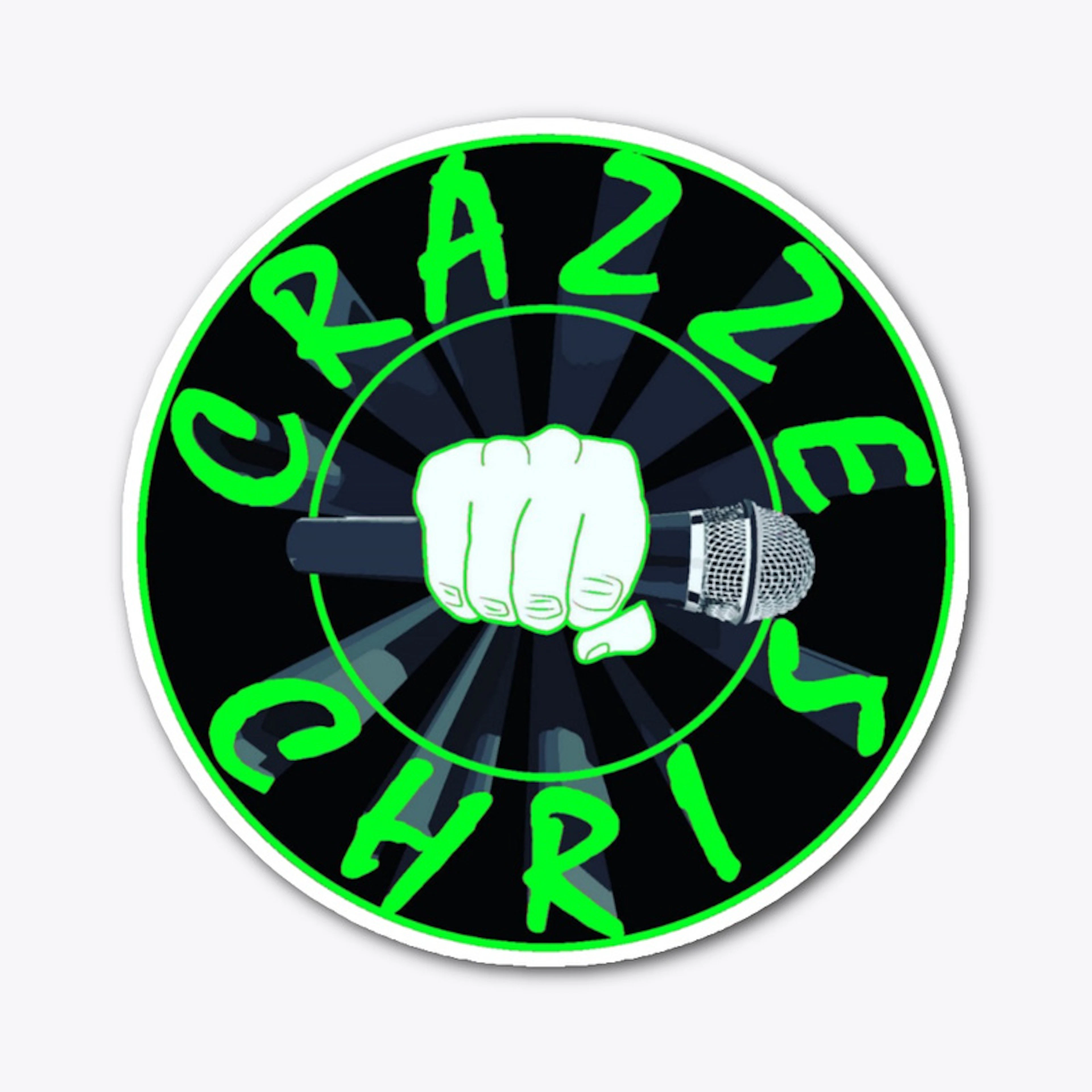 CRAZZE CHRIS OFFICIAL MERCH-Grn Sticker
