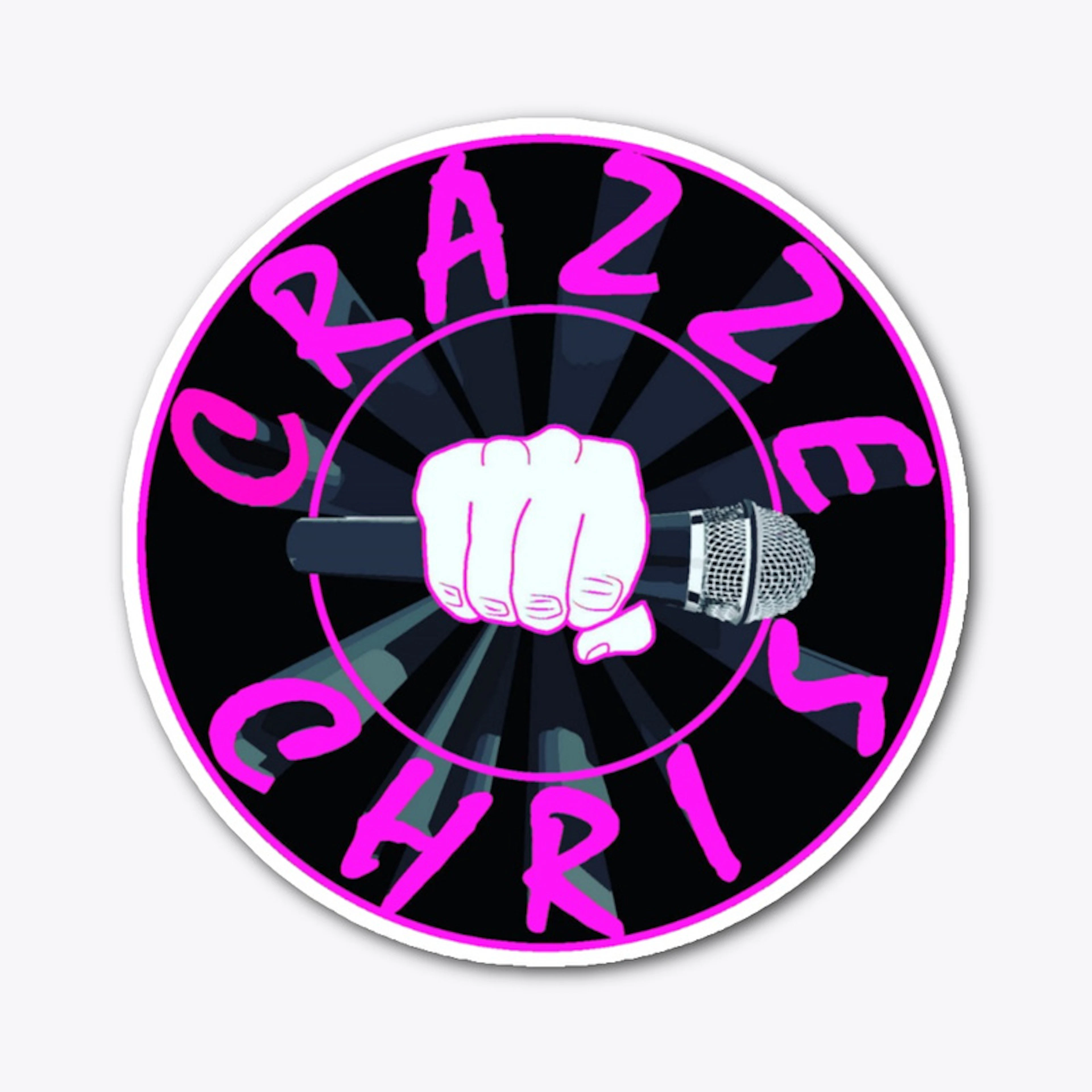 CRAZZE CHRIS OFFICIAL MERCH-Pink Sticker