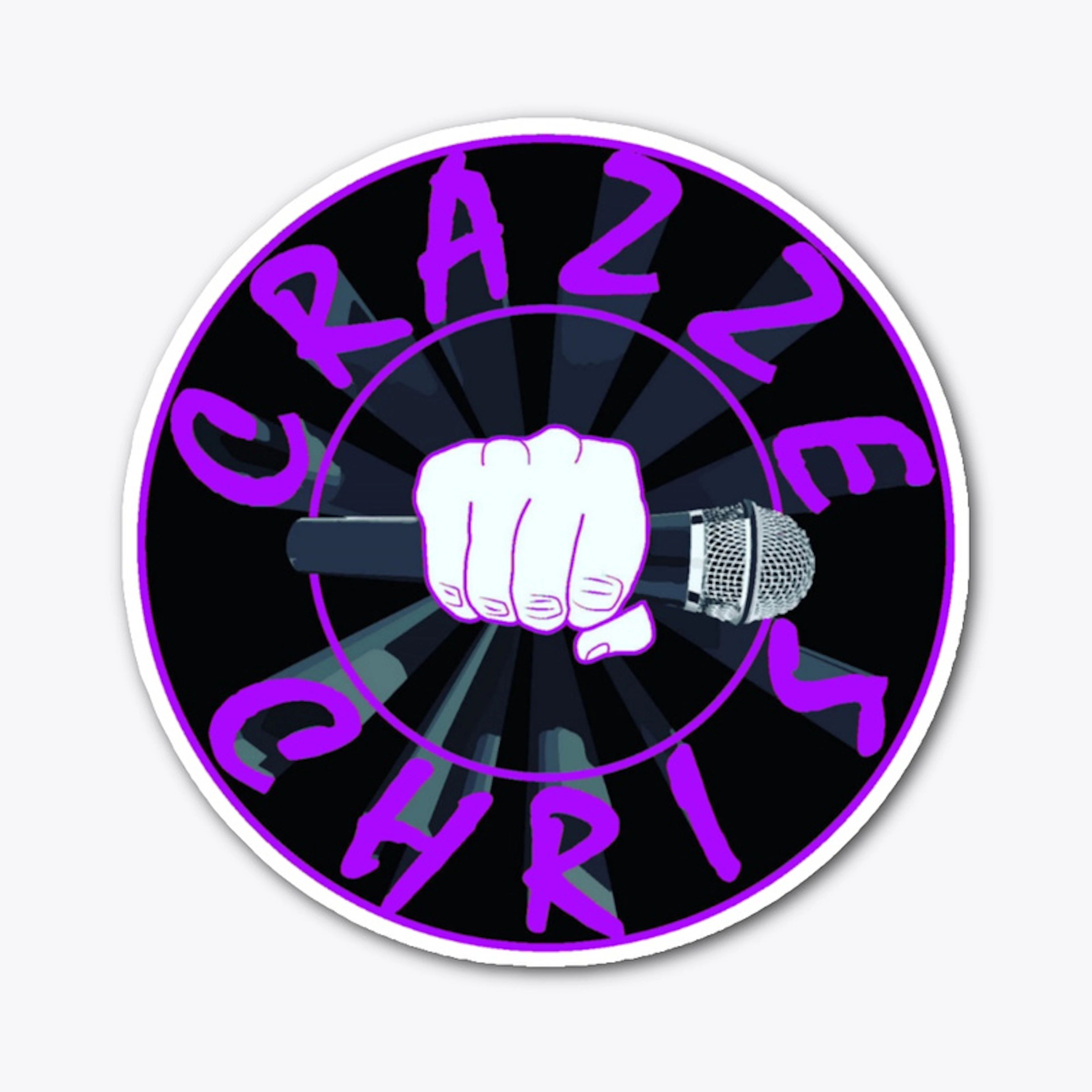 CRAZZE CHRIS OFFICIAL MERCH-Purp Sticker