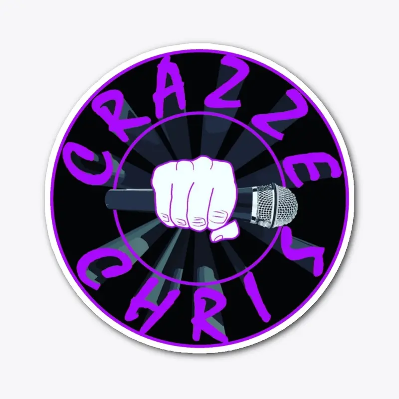 CRAZZE CHRIS OFFICIAL MERCH-Purp Sticker