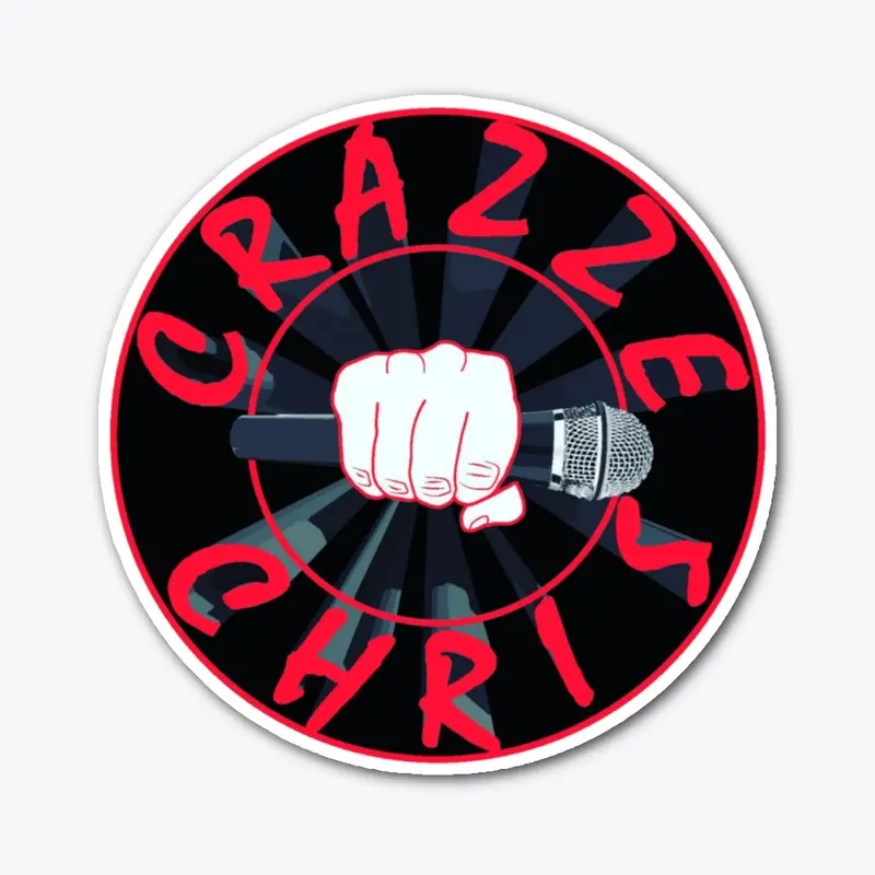 CRAZZE CHRIS OFFICIAL MERCH-Red Sticker